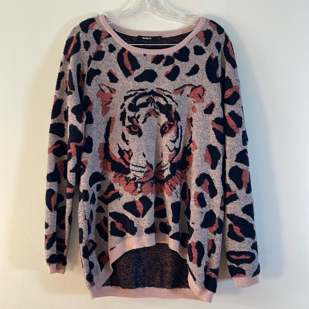 DESIGUAL ADHARA TIGER SWEATER LARGE